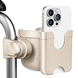 Guiseapue Wheelchair Cup Holder: Universal Cup Holder with Phone Holder, Adjustable Rollator Wheelchair Accessories for Walker, Mobility Scooter, Rollator, Bike, Strollers, Gifts for Seniors & Adult