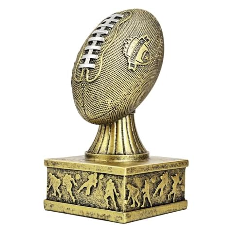 Flexzion Fantasy Football Trophy - 7 Inch Gold Premier League Trophy Inspired Recognition Award with Champion Shield - Celebrate Victory & Inspire Excellence on The Gridiron Cover