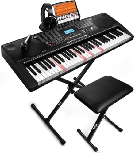 VOIK VTM-4000 Complete Musical Keyboard Kit with Stand 61 Keys