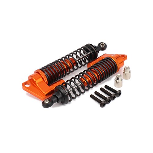 Preisvergleich Produktbild RCAWD Stoßdämpfer-Dämpfer S106004 106004 100mm Öl Einstellbare Piggyback-Legierung Aluminium für Rc Auto 1 / 10 Buggy Truck Crawler Upgrade Hop-Up Teile HPI HSP Traxxas 2Pcs(Orange)