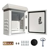 Nema - Caja eléctrica impermeable para exteriores, caja eléctrica de metal galvanizado (12 x 9 x 6 pulgadas) con ventilador y termostato
