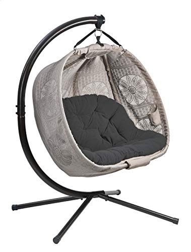 Flower House Fhpc100-Dcblk Pumpkin Loveseat, Black/Sand Cover #TOP2