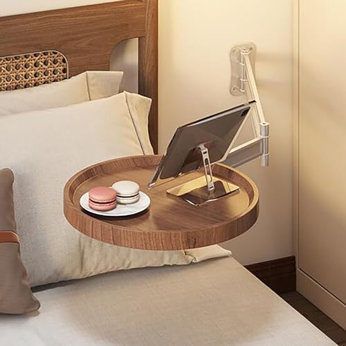 DJVHSRI Floating Nightstand Shelf Small Wooden Side Table with Foldable