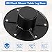 Aluminum Black RV Trailer Pedestal Base Round Flush Mount Table Leg Base - Floor Mounting Base with 6 Mounting Holes, Screws Included