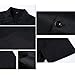 Chef Coat for Men, Stretch Lightweight Half Sleeve Jacket, Soft Black Uniform for Kitchen and Restaurant(1C-Black, M)
