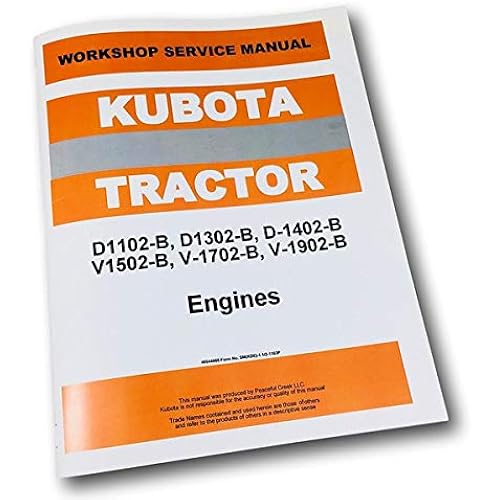 Kubota L2850 & L1 Series Tractor V1702 Engine Service Manual Repair Shop Book