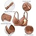 Wireless Bras for Women No Underwire Push Up Full Support Bralette Plus Size Comfortable Bow Everyday T-Shirt Bra Khaki Early Fall Fashion 4X
