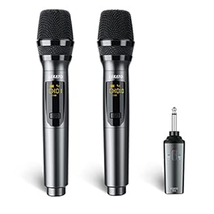 🎤 Crystal-Clear Audio Quality : Delivers professional-grade sound with high-fidelity audio transmission, ensuring your voice is captured clearly and without interference, this wireless microphone perfect for Singing,home Karaoke,church ,presentations...