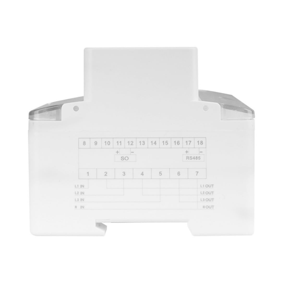 3 Fase 4 fili WiFi intelligente contatore di energia Tuya APP Monitor，100A | Tensione Corrente Fattore di potenza Frequenza DIN Rail kWh Meter