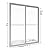 Basco Deluxe Framed Sliding Shower Door, Fits 42-44 inch opening, Obscure Glass, Silver Finish