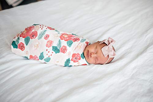 Image of Copper Pearl Swaddle Blankets for Newborns | Soft Stretchy Receiving Blankets for Boys and Girls | Large 46 x 46 Inch Baby Blankets | Lightweight and Breathable Swaddles | Holly
