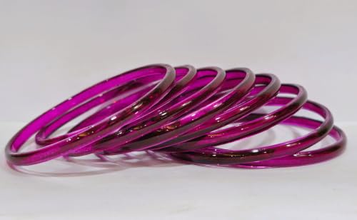 Image of Colorful Jelly Bangles Set of 8 - Transparent Candy Color Stackable Bracelets, Lightweight Fashion Accessories for Women & Girls