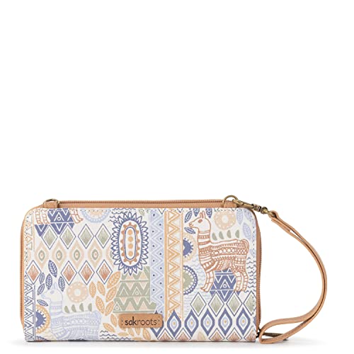 Image of Sakroots Women's In Coated Canvas, Convertible Purse With Detachable Wristlet Strap, Includes Phone & Wallet Pockets