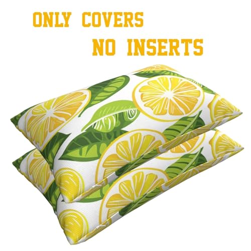 Housse de coussin 60x80 cm jaune lavable pour protéger vos oreillers