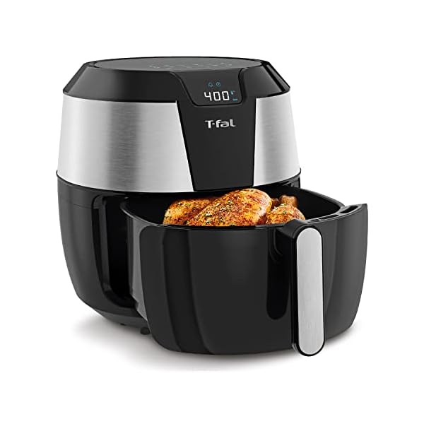 T-fal Easy Fry XXL Air Fryer & Grill Combo with One-Touch Screen, 8 Preset Programs, 5.9 quarts, Black & Stainless Steel T-fal Easy Fry XXL Air Fryer & Grill Combo with One-Touch Screen, 8 Preset Programs, 5.9 quarts, Black & Stainless Steel