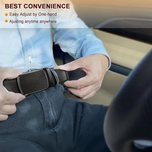 lscsdf Adjustable Buckle Leather Ratchet Belt, Leather Mens Belts Casual, Comfort Men's Dress Ratcheting Belt4