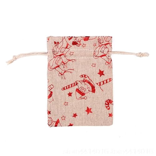 Bolsas de Navidad de arpillera para evitar roturas de regalos pequeños 7