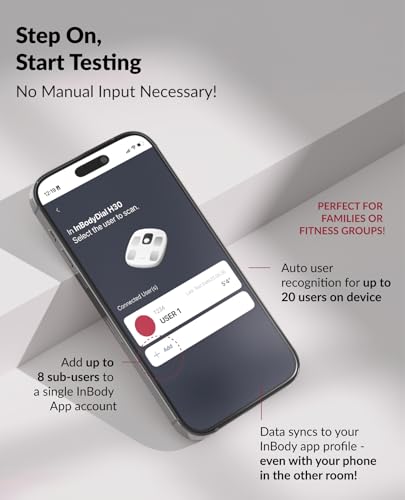 Image of InBody Dial H30 Body Composition Scale | Smart Scale with BMI, Body Fat, Muscle Mass | Scale with App | Body Fat Measurement Device | Wi-Fi & Bluetooth | Matte Black