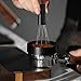 Espresso WDT Tool with Magnetic Stand, Adjustable Range Coffee Needle Stirrer, 304 Stainless Steel 6 Needles 0.4mm with 6 Extra Needles, Black