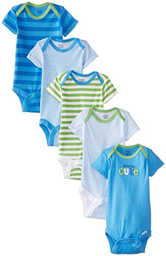 Image of Gerber Unisex Baby 5-Pack Short Sleeve Variety Onesies Bodysuits