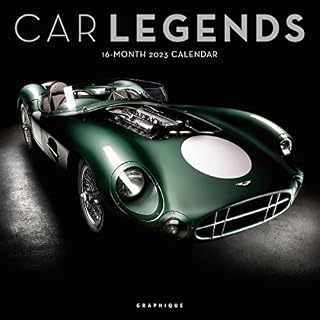Graphique 2023 Car Legends Wall Calendar | 12 x 12 | Thick Paper | Home & Office Organizer | Large Monthly Grid | 3 Languages & Marked Holidays | 4 Month Preview Page for 2024