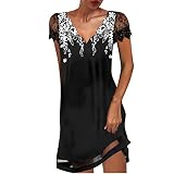 Vintage Kleider Abendkleid Sexy Schwarz Damen Tunika Kleider Italien Enge Kurze Kleider Sexy Kleider Damen Elegant Festlich Formbü Kleider Brautkleid Spitze A Linie(1-Weiß,L)