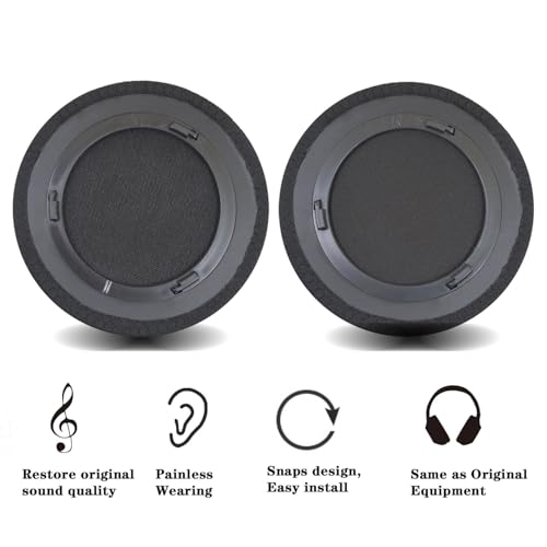 Repuestos Almohadillas para Corsair Virtuoso RGB Wireless XT SE, Almohadillas Auriculares Corsair Virtuoso, Piezas de Repuesto con Tela de Malla Suave y Espuma de Memoria - Negro MF miniatura 5