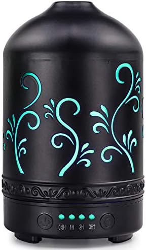 Ultrasonic Aromatherapy Essential Oil Diffuser, ARVIDSSON 100ml Metal Diffusers for Essential Oils, 7 Color Changing Light Cool Mist Humidifier, Best Gifts Idea