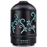 Ultrasonic Aromatherapy Essential Oil Diffuser, ARVIDSSON 100ml Metal Diffusers for Essential Oils, 7 Color Changing Light Cool Mist Humidifier, Best Gifts Idea