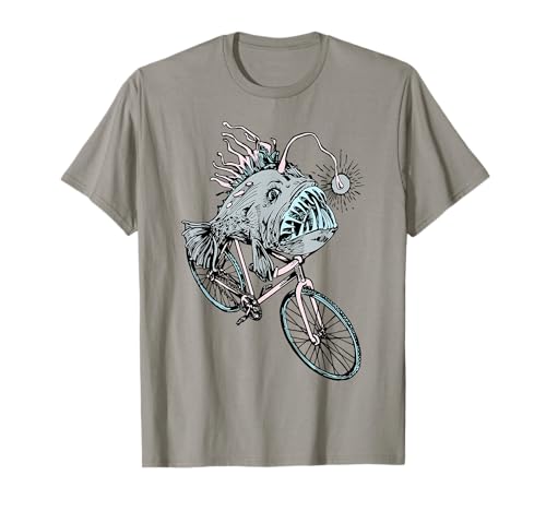 Anglerfish Bicicleta de Ciclismo Divertido Ciclista de Peces Bicicleta Camiseta