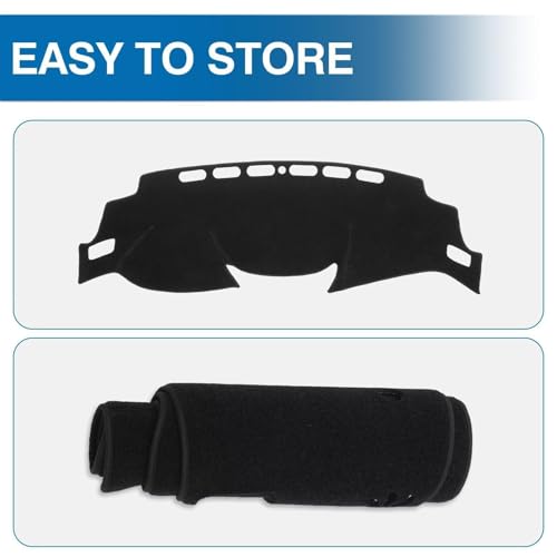 KUST Black Dash Cover for Nissan Rogue (Only T32) 2014-2020 / Rogue Sport 2017-2022 Polyester Dashboard Cover Non-Slip Center Interior Accessories for Rogue (Sport) Glare Black(No Rogue Select) by KUST - Used condition - Image 7