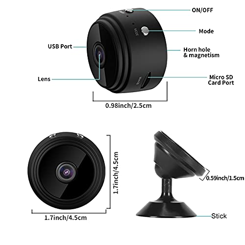 1080P Mini Ip Camera Wifi Wireless Baby Monitor Home Security Surveillance Nanny Cam Small Indoor Outdoor Video Recorder Motion Sensor Activated Night Vision Mirco Detection Support Sd Android Ios #TOP1