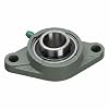UCFL205 (25mm) Bore 2-Bolt Square Flange Bearing Unit, Self-Aligning Mounted Bearing, Cast Iron Housing, Set Screw Lock