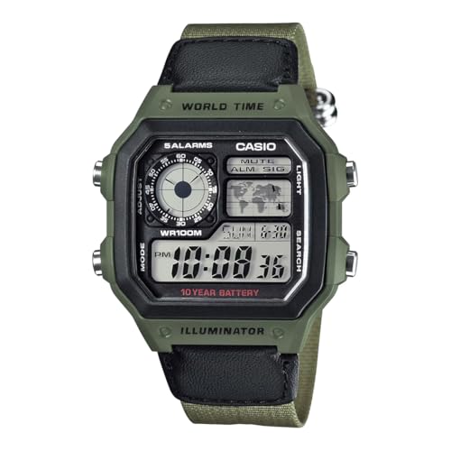 Image of Casio Youth AE-1200WHB-3BVDF Digital Green Watch Unisex (D101)