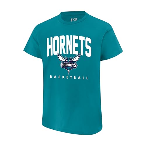 Ultra Game Men's NBA Official Teamster Short Sleeve T-Shirt, Charlotte Hornets, Team Color, X-Large