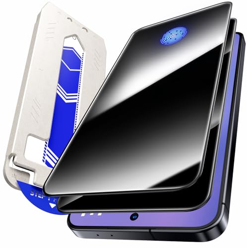 Hoerrye für Samsung Galaxy S25 FE für Panzerglas Sichtschutz - 9H+ Härte Schutzfolie, 100% Fingerabdruck Kompatibel [24° Anti-Spy, Einfache Installation,0 Staub & Blasen] Anti-Peeping, 2 Stück