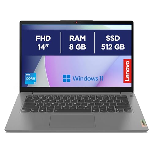 Lenovo IdeaPad 3 14ITL6 - Ordinateur Portable 14'' FHD (Intel Core i5-1155G7, RAM 8Go, 512GB SSD, Iris XE Graphics, Windows 11 Home) Clavier AZERTY Français - Gris