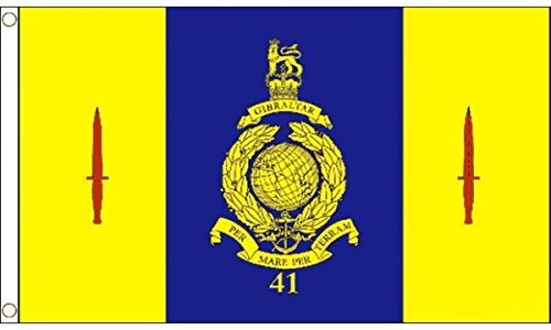 UKFlagShop5ft x 3ft (150 x 90 cm) 41 Commando Royal Marines British Military Forces Troops 100% Polyester Material Flag Banner Ideal For Pub Club School Festival Business Party Decoration