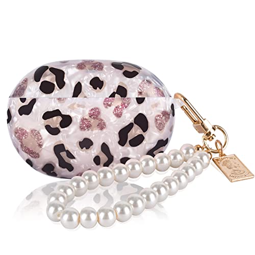 Sparkle Beats Studio Buds Schutzhülle mit Schlüsselanhänger Perlen für Mädchen, Glitzer Stoßfeste Silikon Hülle für Beats Studio Buds mit Niedliche...