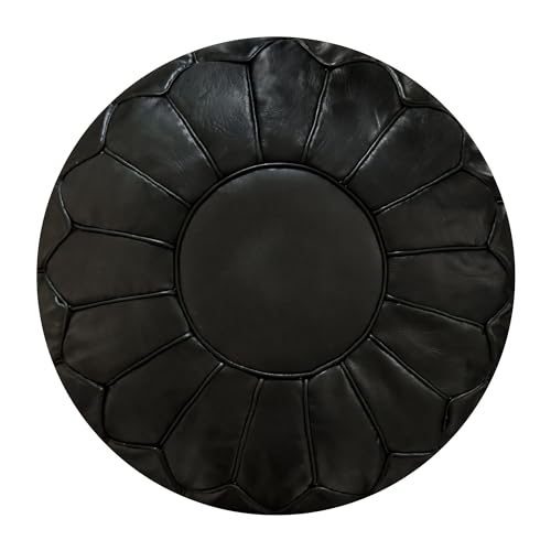 See the Good XL Echtleder Pouf - Handgefertigt - gefüllt...