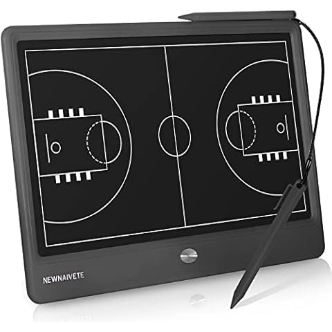 Newnaivete Basketball Coaching Board, 12.8‘’ Electronic Basketball Tactical Marker Board with Stylus Pen, Lightweight Portable Digital Coach Board for Basketball Coach and Game Plan Cover