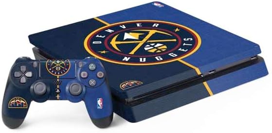 Skinit Decal Gaming Skin Compatible with PS4 Slim Bundle - Officially Licensed NBA Denver Nuggets Distressed Design