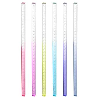sourcing map 6pcs Acrylic Clear Straight Rulers 30cm Metric Transparent ...