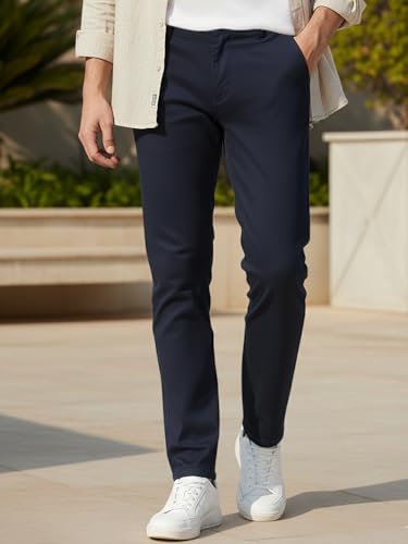 Image of Urbano Fashion Men's Slim Fit Mid Rise Pants