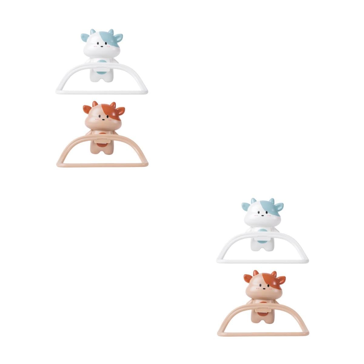 Porte serviette cartoon Uonlytech avec rangement pratique 4 pièces