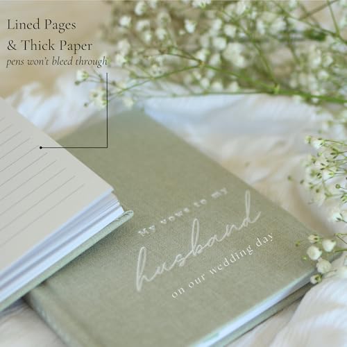 Image of Wedding Vow Books His and Hers 2 Pack Linen Hardcover Vow Book Set