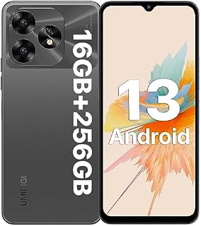 UMIDIGI A15 Mobile Phone (2023),Android 13 SIM Free Unlocked Smartphone,16GB+256GB/1TB Extension,6.7HD+Screen,64MP Camera,5000mAh Battery Type-C,4G Dual SIM/Face ID/NFC/GPS/OTG,UK VersionGrey
