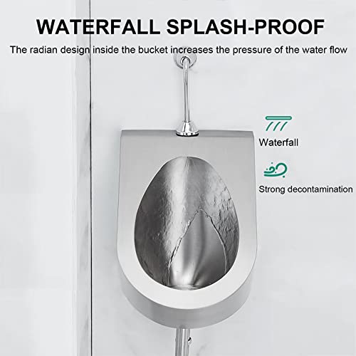 Bagni WC moderno a parete con sensore, Acciaio inossidabile 304, scarico, WC per adulti commerciale, per bagni, Hotel, negozi miniatura 7