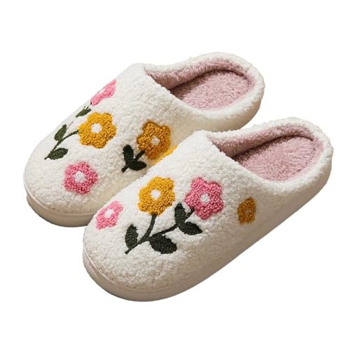 Sleepers Women Memory Foam, Cozy And Cute Floral Indoor Slippers For Perfect For Winter And Home Use Soft And Warm Shoes For Couples