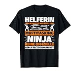 Helferin Lebensmittelherstellung lustiger Spruch Ninja Beruf T-Shirt